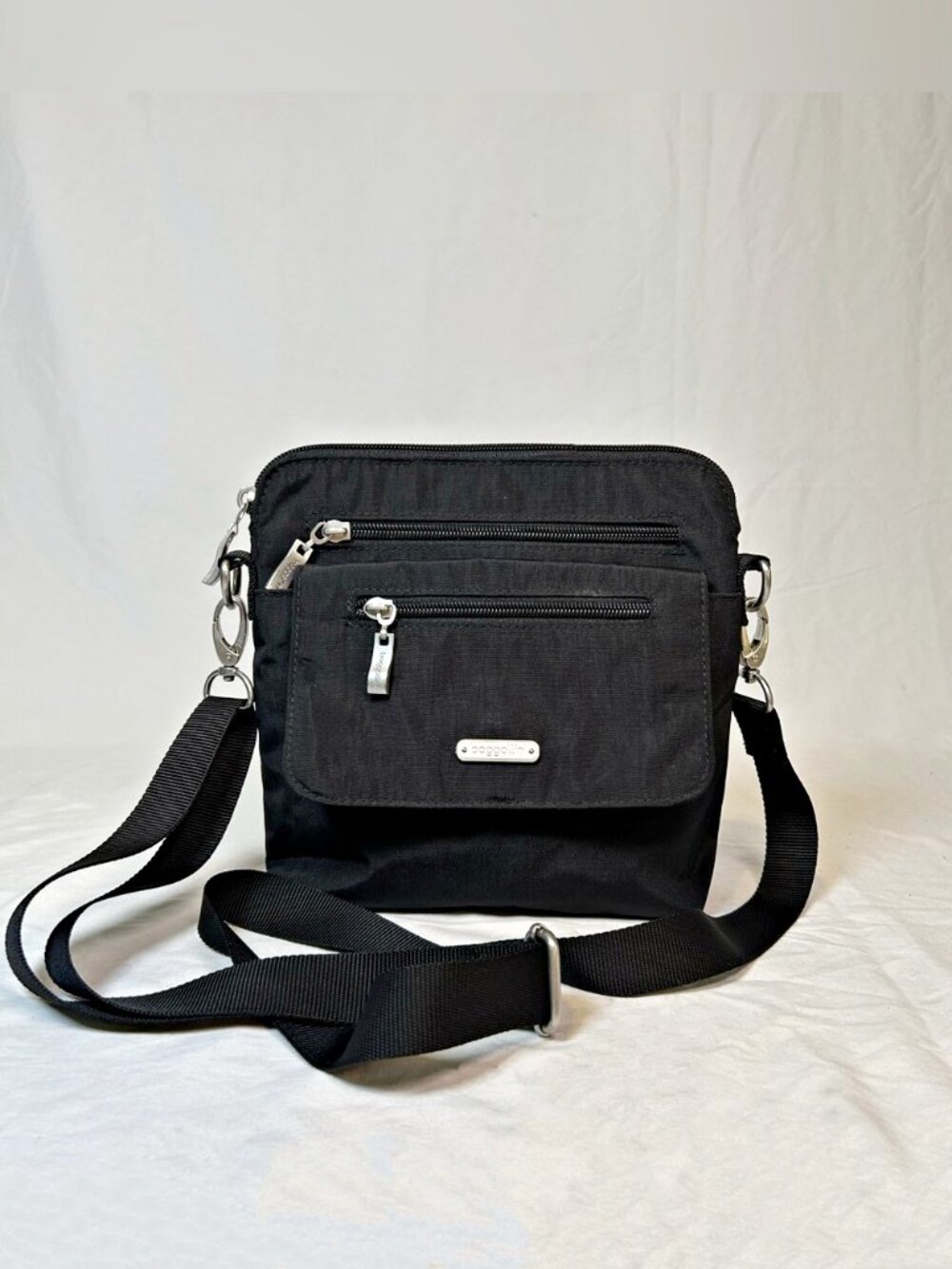 Baggallini Legacy Lets Escape Black RFID Crossbody Travel Bag